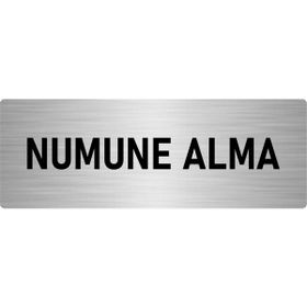 Özarslan Dizayn Numune Alma 7x20 cm Gümüş Renk Metal Yönlendirme Levhası