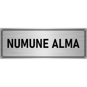 Özarslan Dizayn Numune Alma 7x20 cm Gümüş Renk Metal Yönlendirme Levhası