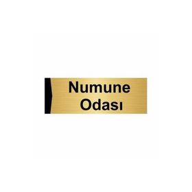 Özarslan Dizayn Numune Odası 10x20 cm Altın Renk Metal Yönlendirme Levhası