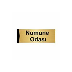 Özarslan Dizayn Numune Odası 10x20 cm Altın Renk Metal Yönlendirme Levhası