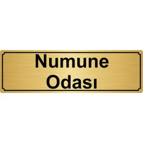 Özarslan Dizayn Numune Odası 10x20 cm Altın Renk Metal Yönlendirme Levhası