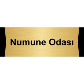 Özarslan Dizayn Numune Odası 10x20 cm Altın Renk Metal Yönlendirme Levhası