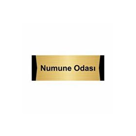 Özarslan Dizayn Numune Odası 5x20 cm Altın Renk Metal Yönlendirme Levhası