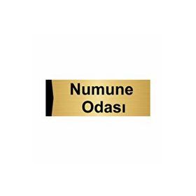 Özarslan Dizayn Numune Odası 5x20 cm Altın Renk Metal Yönlendirme Levhası