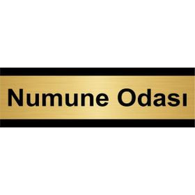 Özarslan Dizayn Numune Odası 5x20 cm Altın Renk Metal Yönlendirme Levhası