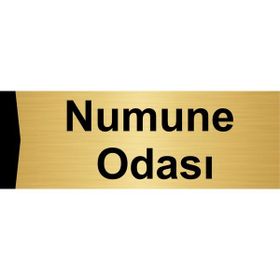 Özarslan Dizayn Numune Odası 5x20 cm Altın Renk Metal Yönlendirme Levhası