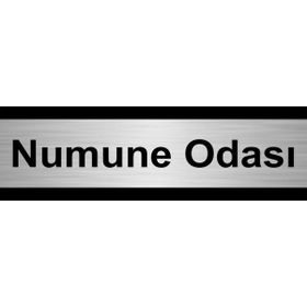 Özarslan Dizayn Numune Odası 5x20 cm Gümüş Renk Metal Yönlendirme Levhası