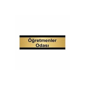 Özarslan Dizayn Öğretmenler Odası 7x20 cm Altın Renk Metal Yönlendirme Levhası