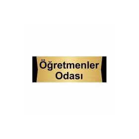 Özarslan Dizayn Öğretmenler Odası 7x20 cm Altın Renk Metal Yönlendirme Levhası