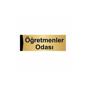 Özarslan Dizayn Öğretmenler Odası 7x20 cm Altın Renk Metal Yönlendirme Levhası