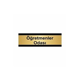 Özarslan Dizayn Öğretmenler Odası 7x20 cm Altın Renk Metal Yönlendirme Levhası