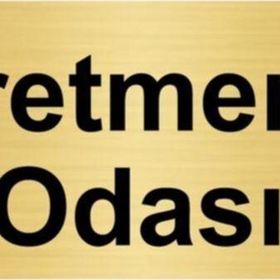 Özarslan Dizayn Öğretmenler Odası 7x20 cm Altın Renk Metal Yönlendirme Levhası