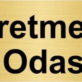Özarslan Dizayn Öğretmenler Odası 7x20 cm Altın Renk Metal Yönlendirme Levhası