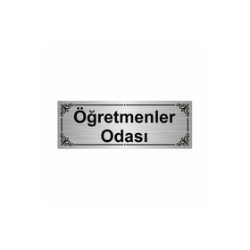 Özarslan Dizayn Öğretmenler Odası 7x20 cm Gümüş Renk Metal Yönlendirme Levhası
