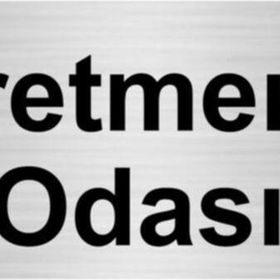 Özarslan Dizayn Öğretmenler Odası 7x20 cm Gümüş Renk Metal Yönlendirme Levhası