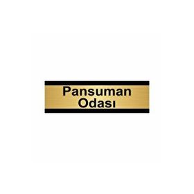 Özarslan Dizayn Pansuman Odası 5x20 cm Altın Renk Metal Yönlendirme Levhası
