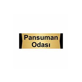 Özarslan Dizayn Pansuman Odası 5x20 cm Altın Renk Metal Yönlendirme Levhası