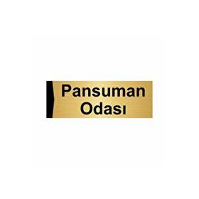 Özarslan Dizayn Pansuman Odası 5x20 cm Altın Renk Metal Yönlendirme Levhası