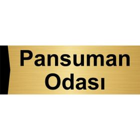 Özarslan Dizayn Pansuman Odası 5x20 cm Altın Renk Metal Yönlendirme Levhası