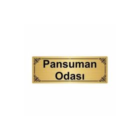 Özarslan Dizayn Pansuman Odası 7x20 cm Altın Renk Metal Yönlendirme Levhası