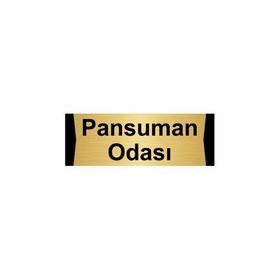 Özarslan Dizayn Pansuman Odası 7x20 cm Altın Renk Metal Yönlendirme Levhası