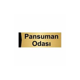 Özarslan Dizayn Pansuman Odası 7x20 cm Altın Renk Metal Yönlendirme Levhası