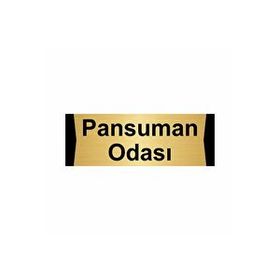 Özarslan Dizayn Pansuman Odası 7x20 cm Altın Renk Metal Yönlendirme Levhası