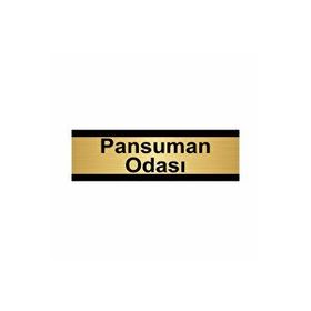Özarslan Dizayn Pansuman Odası 7x20 cm Altın Renk Metal Yönlendirme Levhası