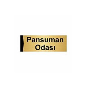 Özarslan Dizayn Pansuman Odası 7x20 cm Altın Renk Metal Yönlendirme Levhası