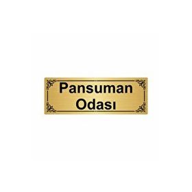 Özarslan Dizayn Pansuman Odası 7x20 cm Altın Renk Metal Yönlendirme Levhası