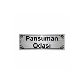 Özarslan Dizayn Pansuman Odası 7x20 cm Gümüş Renk Metal Yönlendirme Levhası
