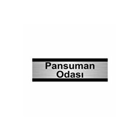 Özarslan Dizayn Pansuman Odası 7x20 cm Gümüş Renk Metal Yönlendirme Levhası