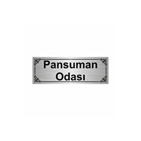 Özarslan Dizayn Pansuman Odası 7x20 cm Gümüş Renk Metal Yönlendirme Levhası
