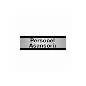 Özarslan Dizayn Personel Asansörü 5x20 cm Gümüş Renk Metal Yönlendirme Levhası