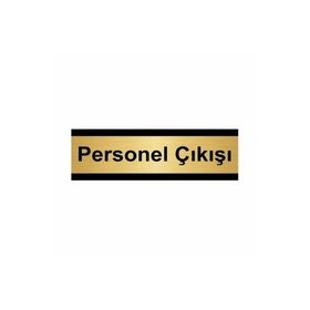 Özarslan Dizayn Personel Çıkışı 10x20 cm Altın Renk Metal Yönlendirme Levhası