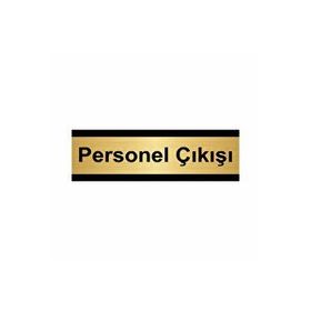 Özarslan Dizayn Personel Çıkışı 10x20 cm Altın Renk Metal Yönlendirme Levhası