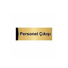Özarslan Dizayn Personel Çıkışı 10x20 cm Altın Renk Metal Yönlendirme Levhası