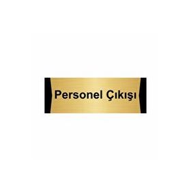 Özarslan Dizayn Personel Çıkışı 10x20 cm Altın Renk Metal Yönlendirme Levhası