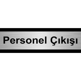 Özarslan Dizayn Personel Çıkışı 10x20 cm Gümüş Renk Metal Yönlendirme Levhası