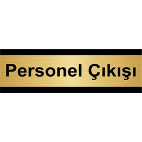 Özarslan Dizayn Personel Çıkışı 5x20 cm Altın Renk Metal Yönlendirme Levhası