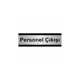 Özarslan Dizayn Personel Çıkışı 5x20 cm Gümüş Renk Metal Yönlendirme Levhası