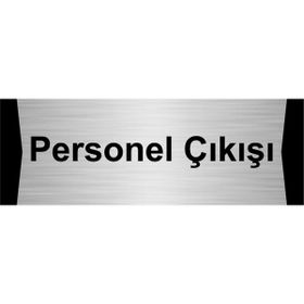 Özarslan Dizayn Personel Çıkışı 5x20 cm Gümüş Renk Metal Yönlendirme Levhası