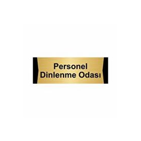 Özarslan Dizayn Personel Dinlenme Odası 10x20 cm Altın Renk Metal Yönlendirme Levhası