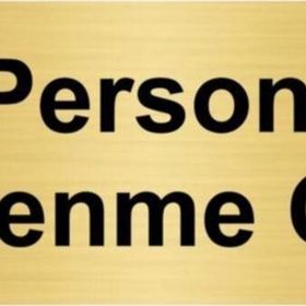 Özarslan Dizayn Personel Dinlenme Odası 10x20 cm Altın Renk Metal Yönlendirme Levhası