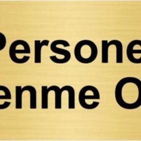 Özarslan Dizayn Personel Dinlenme Odası 10x20 cm Altın Renk Metal Yönlendirme Levhası