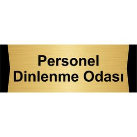 Özarslan Dizayn Personel Dinlenme Odası 10x20 cm Altın Renk Metal Yönlendirme Levhası