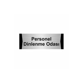 Özarslan Dizayn Personel Dinlenme Odası 10x20 cm Gümüş Renk Metal Yönlendirme Levhası