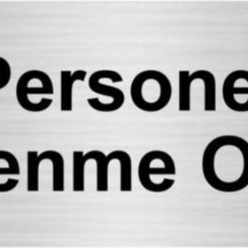 Özarslan Dizayn Personel Dinlenme Odası 10x20 cm Gümüş Renk Metal Yönlendirme Levhası