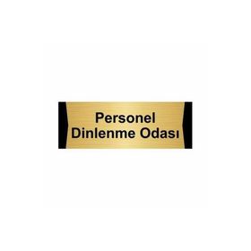 Özarslan Dizayn Personel Dinlenme Odası 7x20 cm Altın Renk Metal Yönlendirme Levhası