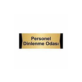 Özarslan Dizayn Personel Dinlenme Odası 7x20 cm Altın Renk Metal Yönlendirme Levhası